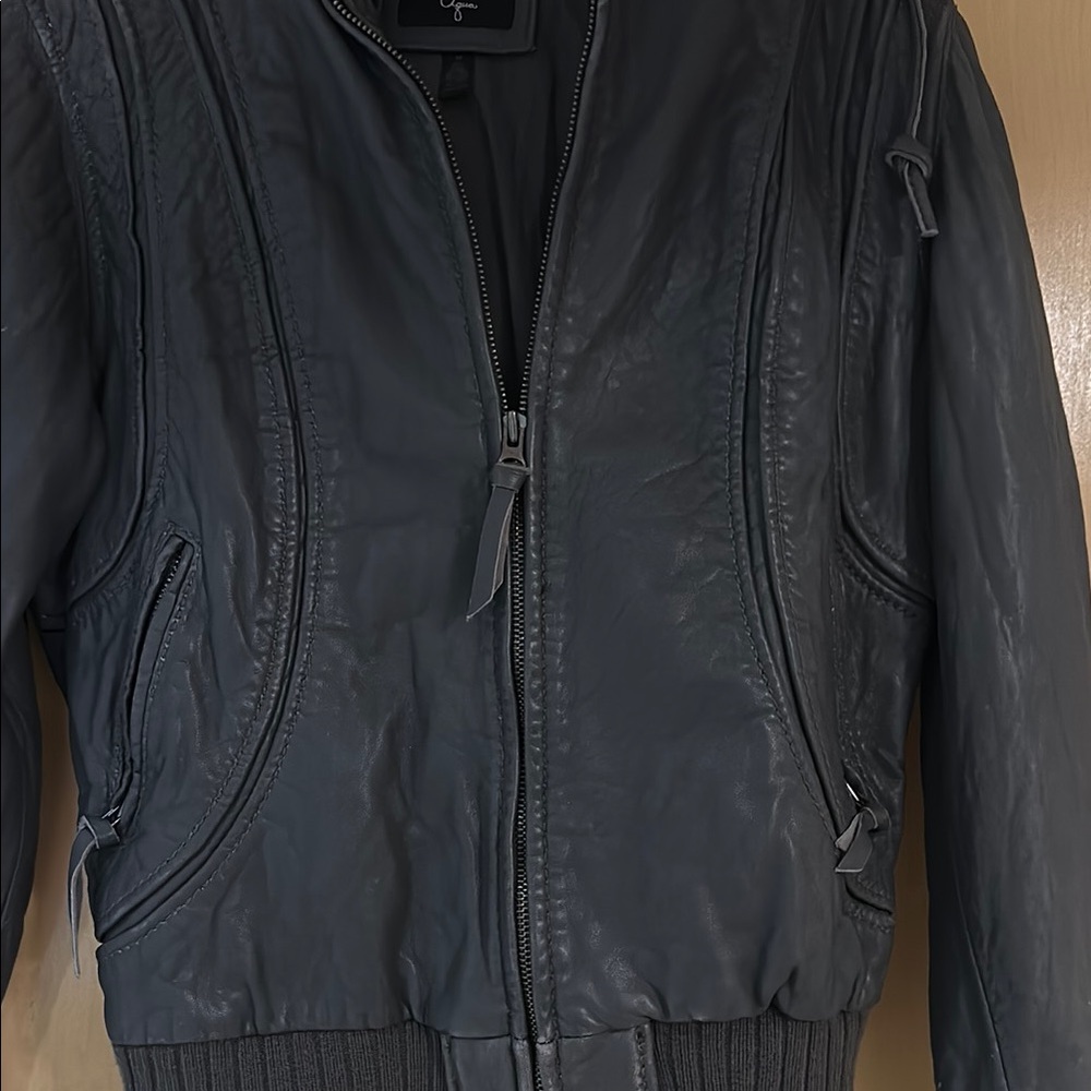 Gray Leather Jacket - image 1